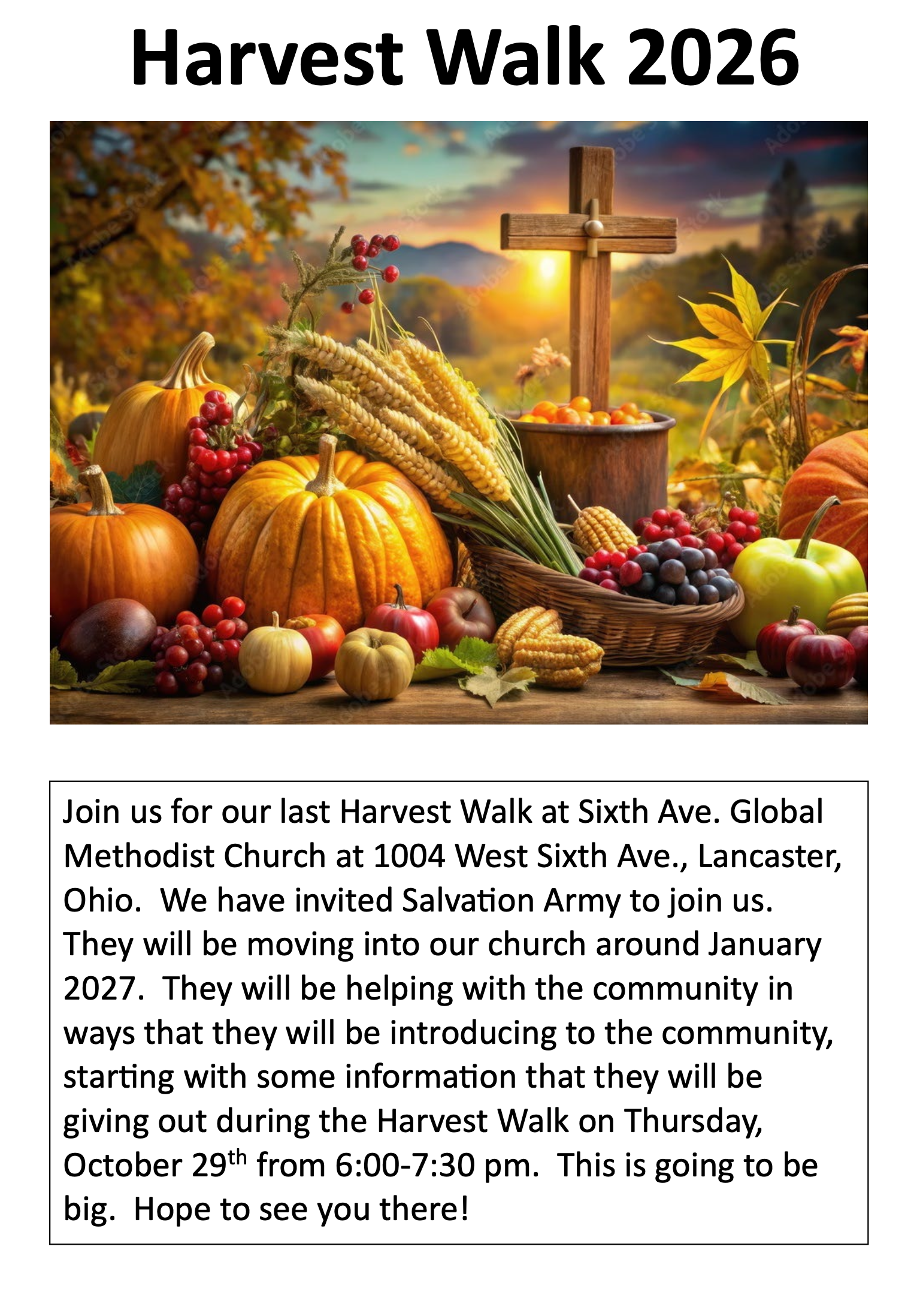 Harvest Walk event